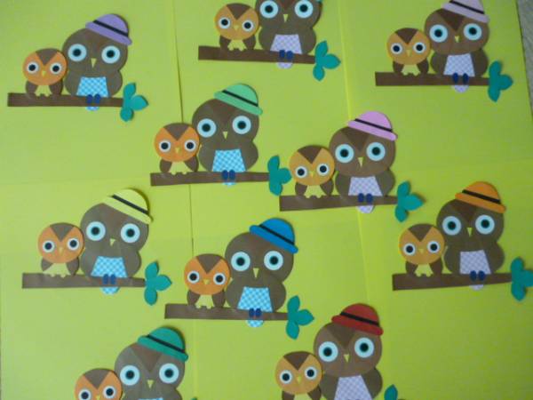 壁面飾り ふくろうの親子 壁面保育 窓飾り 天井飾り ペーパークラフト 売買されたオークション情報 Yahooの商品情報をアーカイブ公開 オークファン Aucfan Com