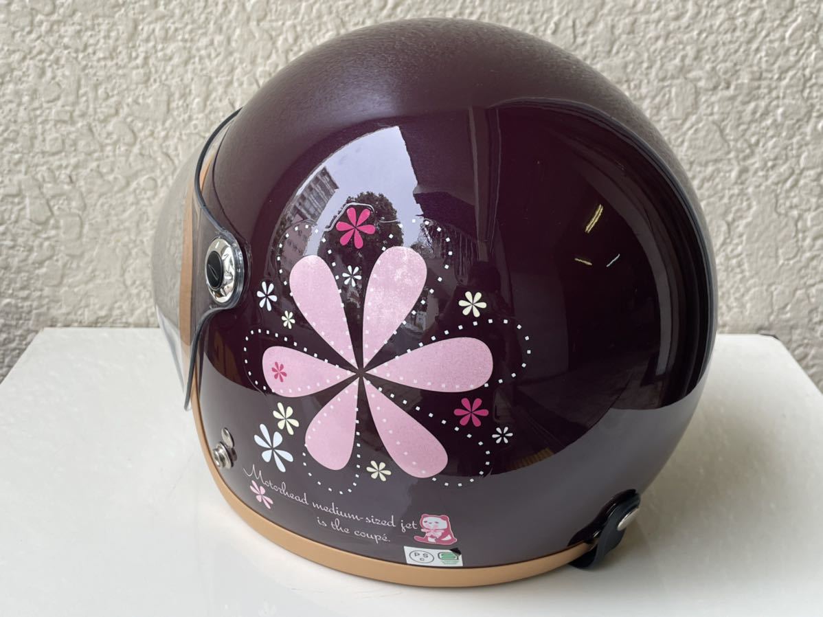 使用感少 バイク用ジェットヘルメット レディースサイズ 原付バイク等に バイク女子 バイクのヘルメット フリーサイズ 売買されたオークション情報 Yahooの商品情報をアーカイブ公開 オークファン Aucfan Com