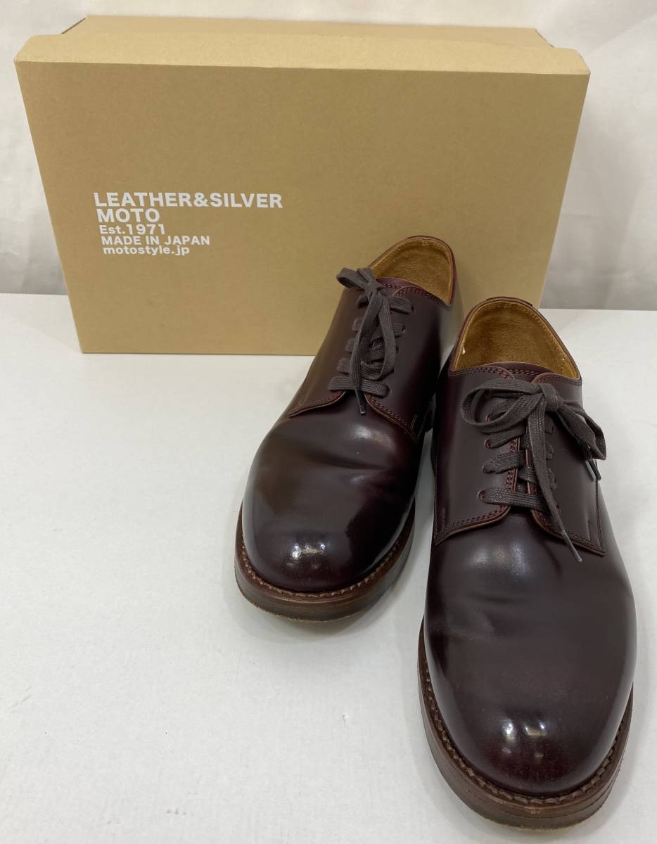 中古】LEATHER&SILVER MOTO CORDOVAN PLAIN TOE OXFORD SHOES #2100 