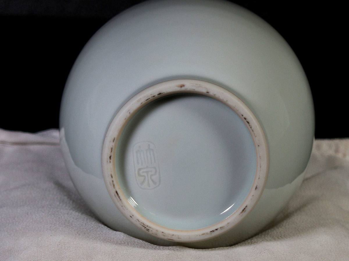 三浦竹泉 白磁鶴首 花瓶 共箱 H24cm Yahoo!オークション - 「三浦