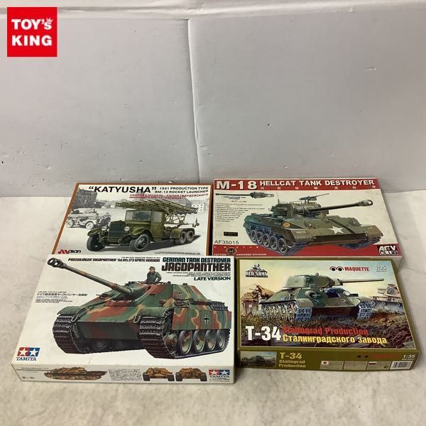 1円～ ジャンク含 タミヤ 等 1/35 ドイツ駆逐戦車 ヤークトパンサー 後期型、M-18 HELLCAT TANK DESTROYER 他