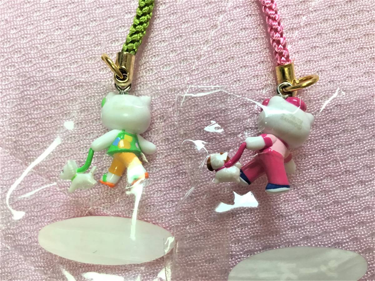 ハローキティ☆子犬とお散歩シリーズ根付け ホワイトテリア、シーズー