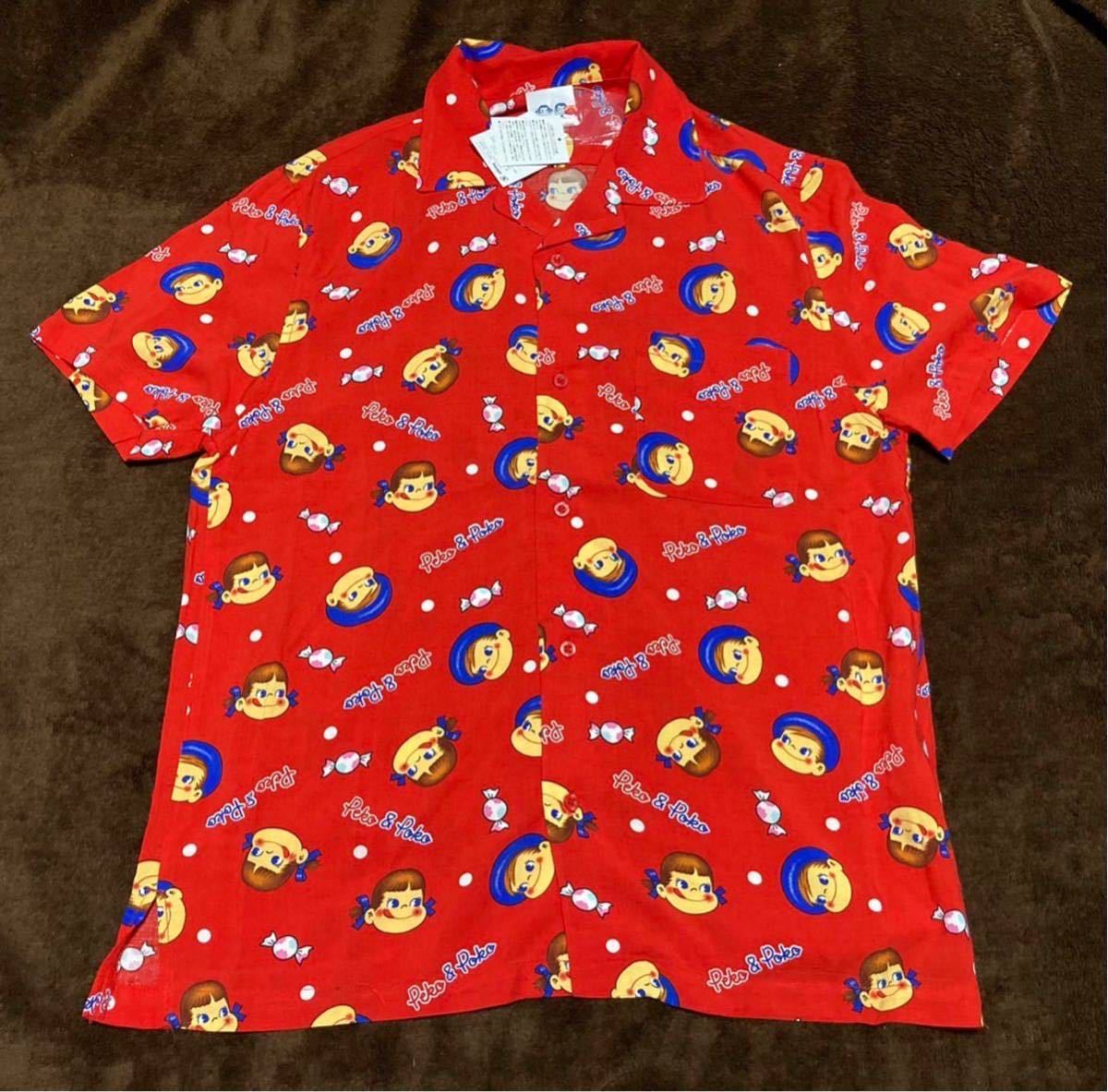 Lサイズ】新品 ペコちゃん ぺこちゃん ポコちゃん 総柄 不二家