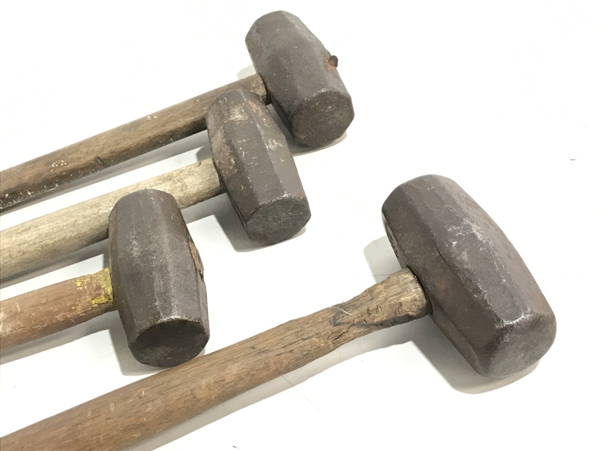 まとめて9本セット品 ハンマー 金づち 両口 石頭 玄翁 玄能 金槌 唐紙 