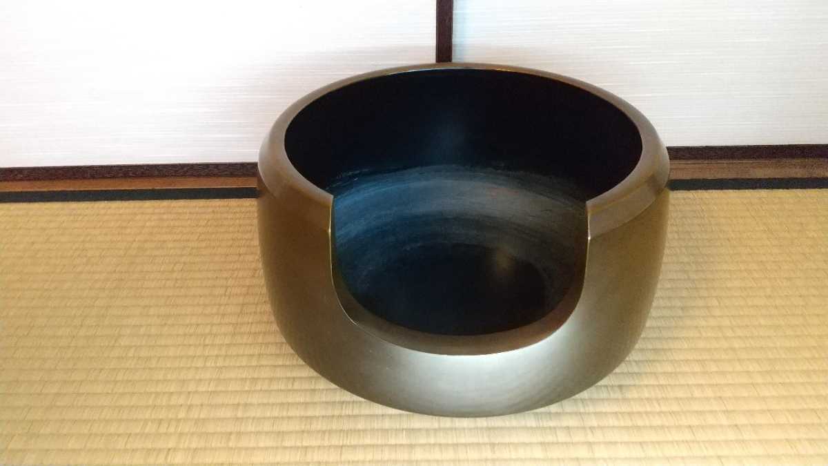 R926 蓋置 『唐銅』『藤井宗喜造』『笹蟹蓋置』 共箱 茶道具