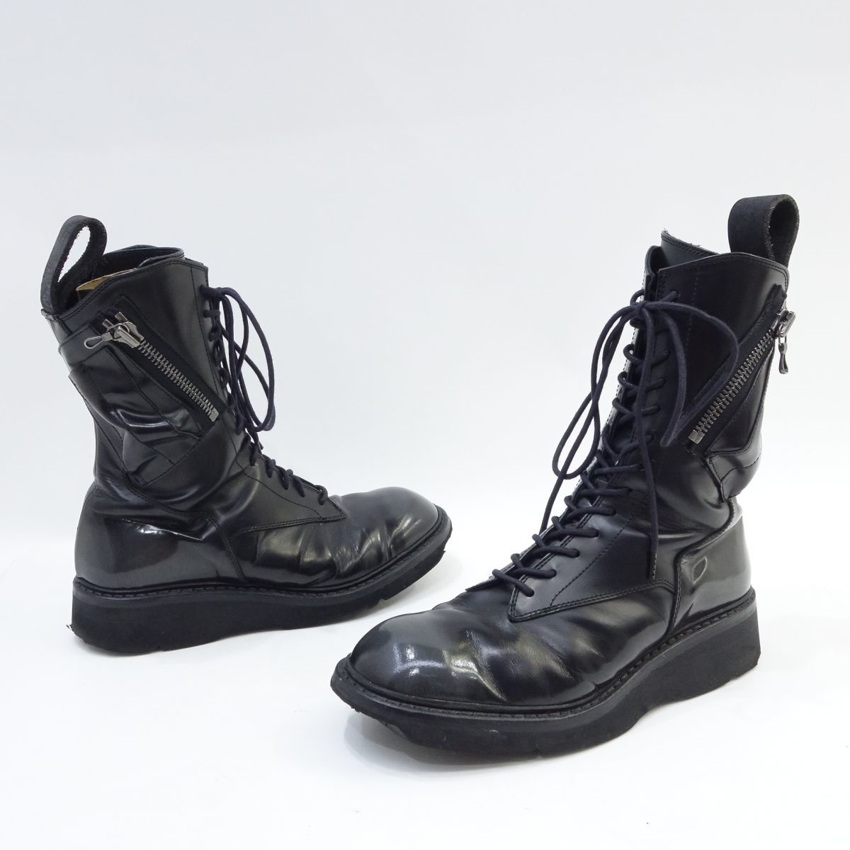 159 JULIUS ユリウス Miritaly Boots レザー レースアップブーツ 