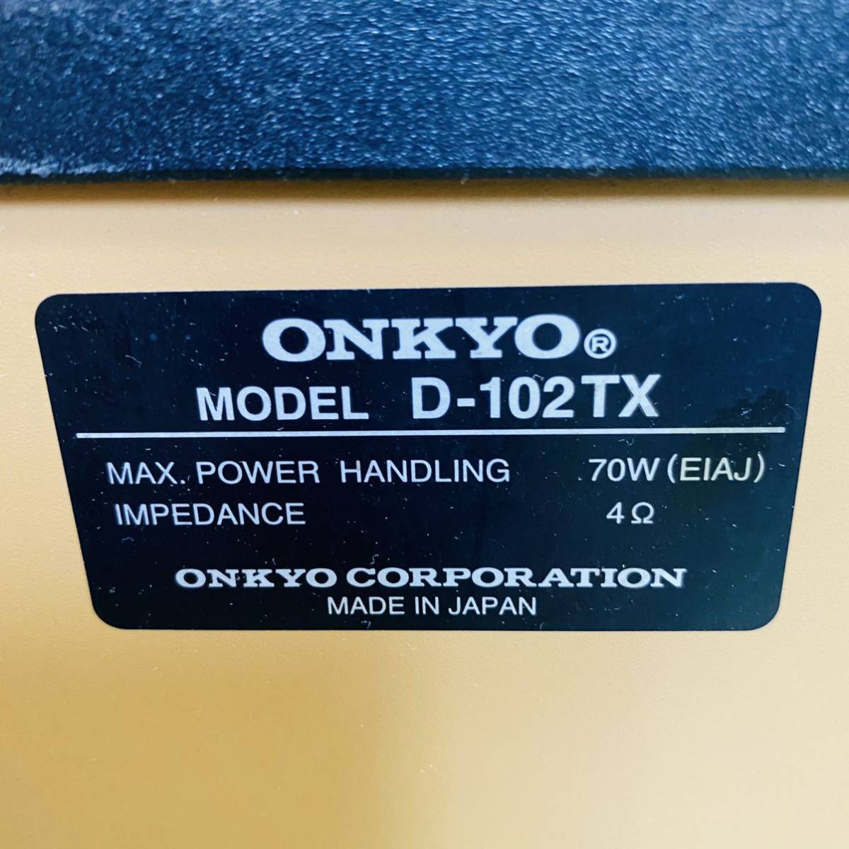 ONKYO オンキョー スピーカーシステム D-102TX 管理1130ONKYO