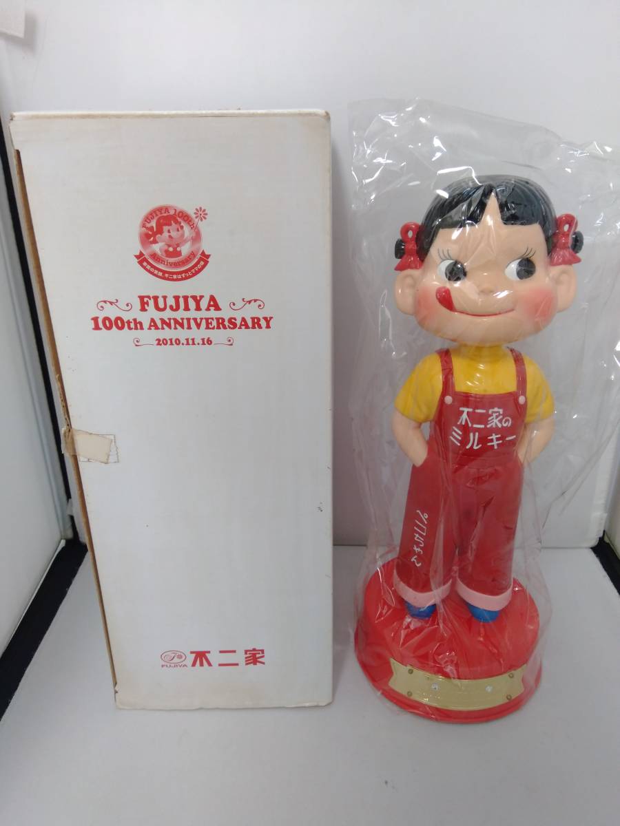 非売品 不二家 100周年ペコちゃん卓上首振り人形 1950年代中頃 復刻版