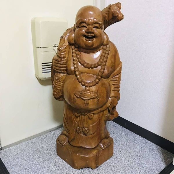 布袋様の置物」の人気商品一覧 【開運♪】布袋さん 商売繁盛 木彫 高さ