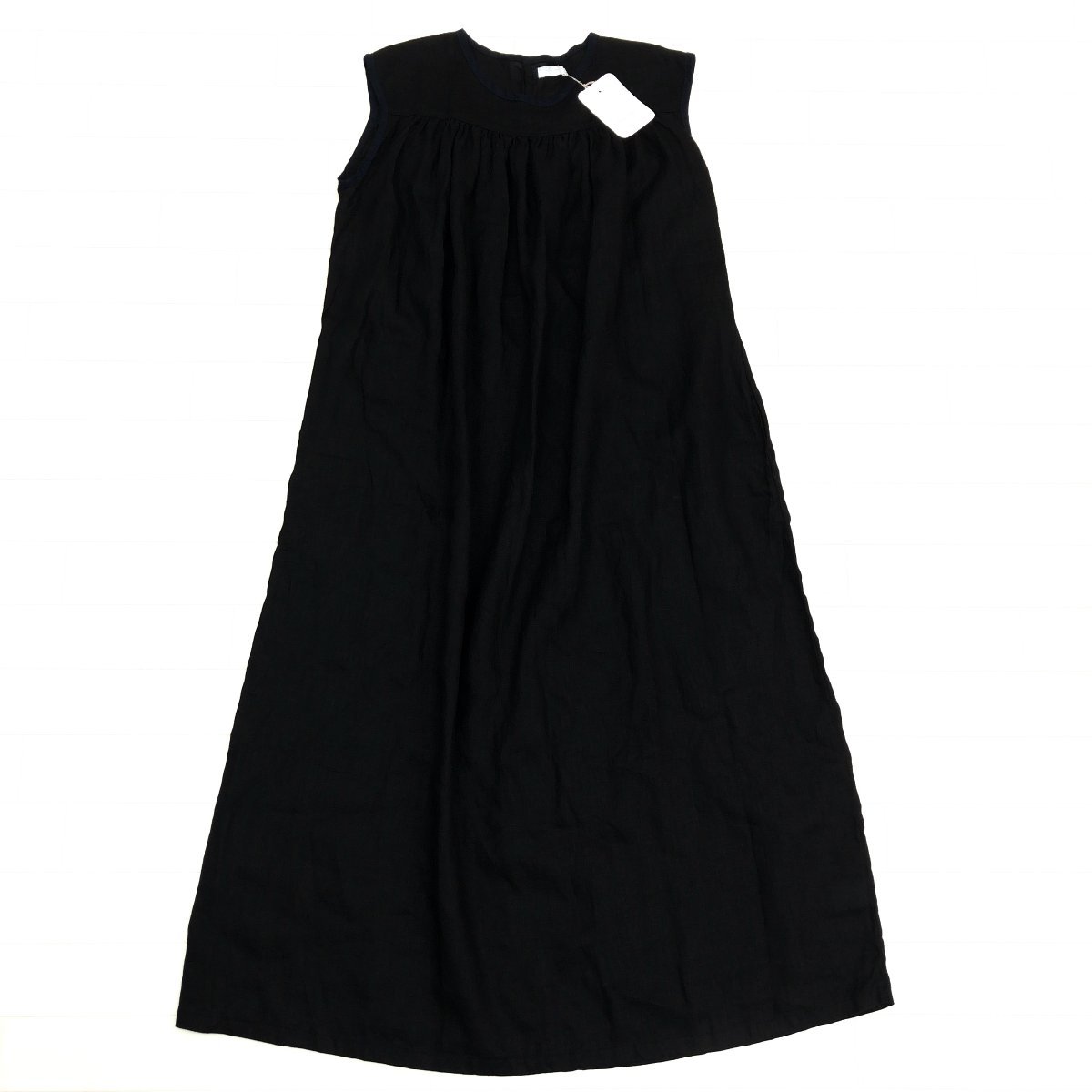  fog linen work. フォグリネンワーク リトアニア製 リネン100% ロング ワンピース 黒 ブラック インディゴ レディース 女性用(Mサイズ)｜売買されたオークション情報、yahooの商品情報をアーカイブ Mサイズ