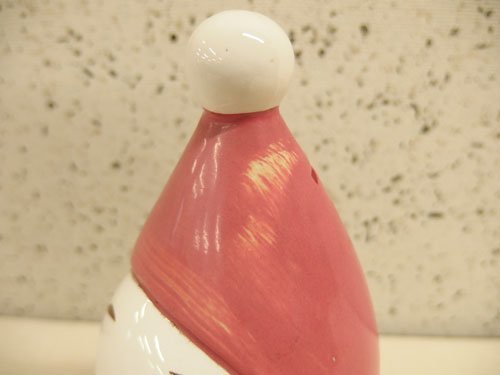 0620090w【昭和レトロ 内藤ルネ 陶器製 ピエロ 貯金箱】RUNE 陶器人形