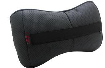 送料無料 新品 ホンダ風 HONDAロゴ ネックパッド 車内装 ヘッドレスト 首枕 車載 2個セット 本革レザー ブラック カーアクセサリ_5