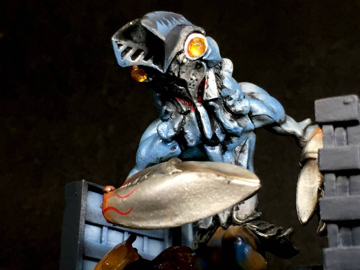ウルトラ怪獣ソフビ　HGウルトラマンシリーズ　バルタン星人　リペイント完成品 改造 リペイント 完成品 バルタン星人 復活の宇宙忍者 脱皮 ガシャポン