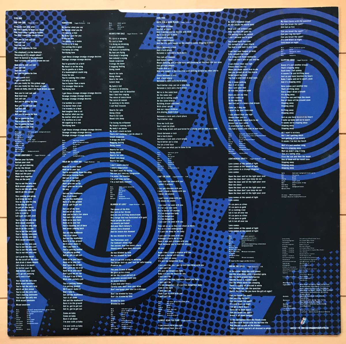 UK初盤 「Steel Wheels」 The Rolling Stones 日本公演チケット半券付 