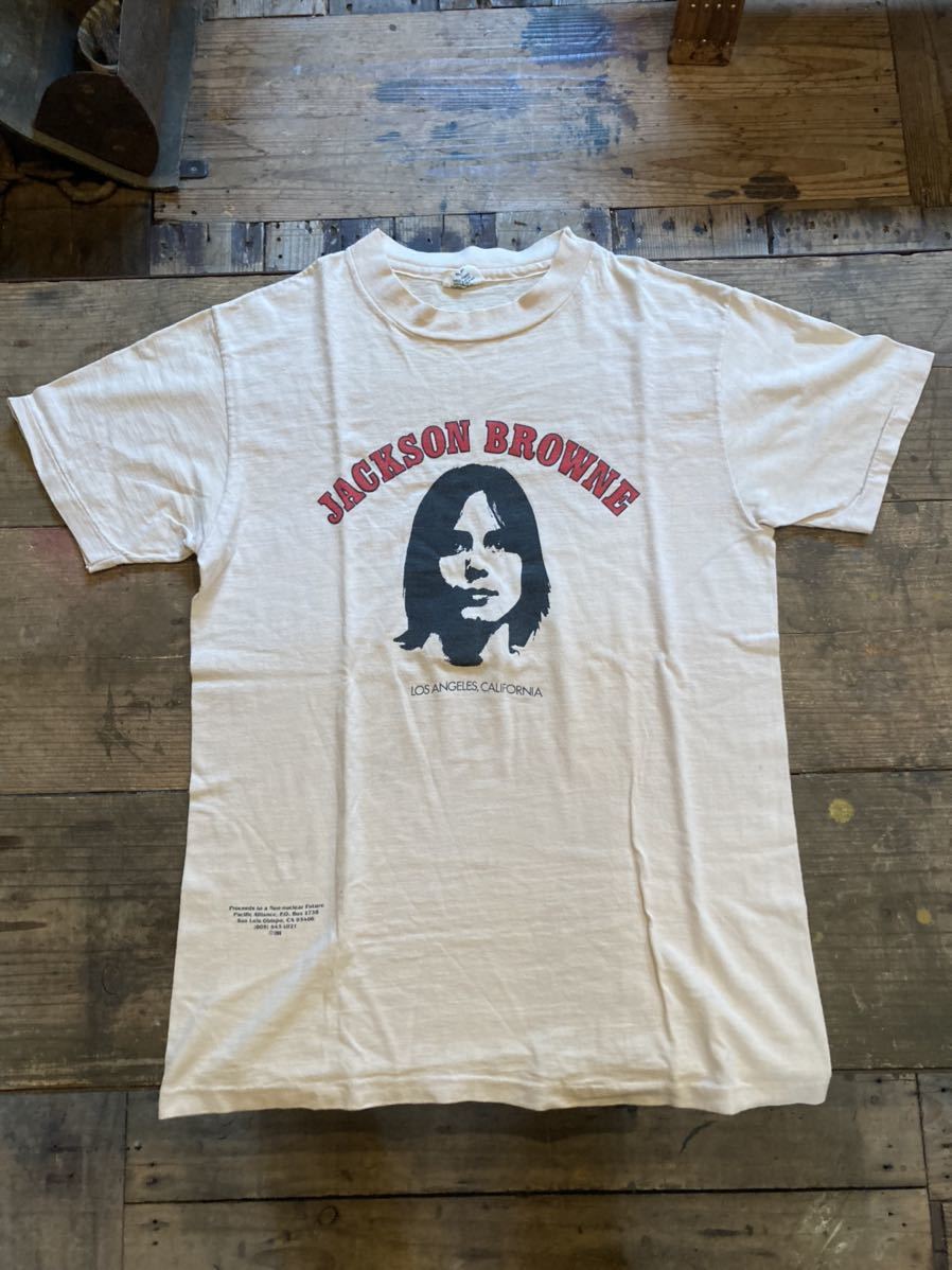 全国無料，爆買い jackson browne ジャクソンブラウン 80's ビンテージ Tシャツ M/80's バンドT フォークロア イーグルス レア 70's ジェームステイラー(Jackson Browne)｜売買されたオークション情報、yahooの商 J
