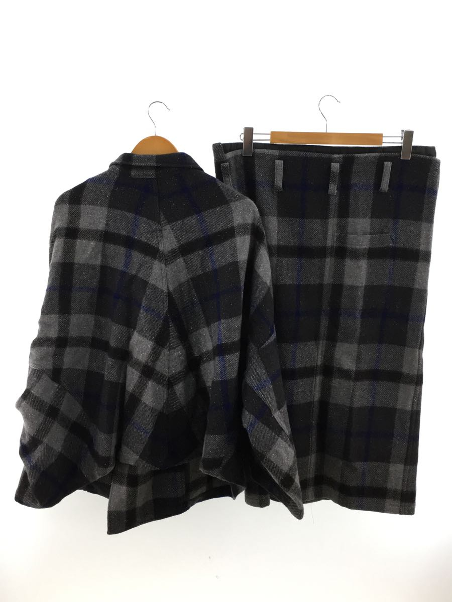 Y's ワイズ ジャケット Y's、Y'sの中で展開される「Y's.」の最新作 | オーバーサイズ Y’s◆ワイズ/チェックオーバーサイズセットアップ/ウール/GRY/オールド/ヴィンテージ