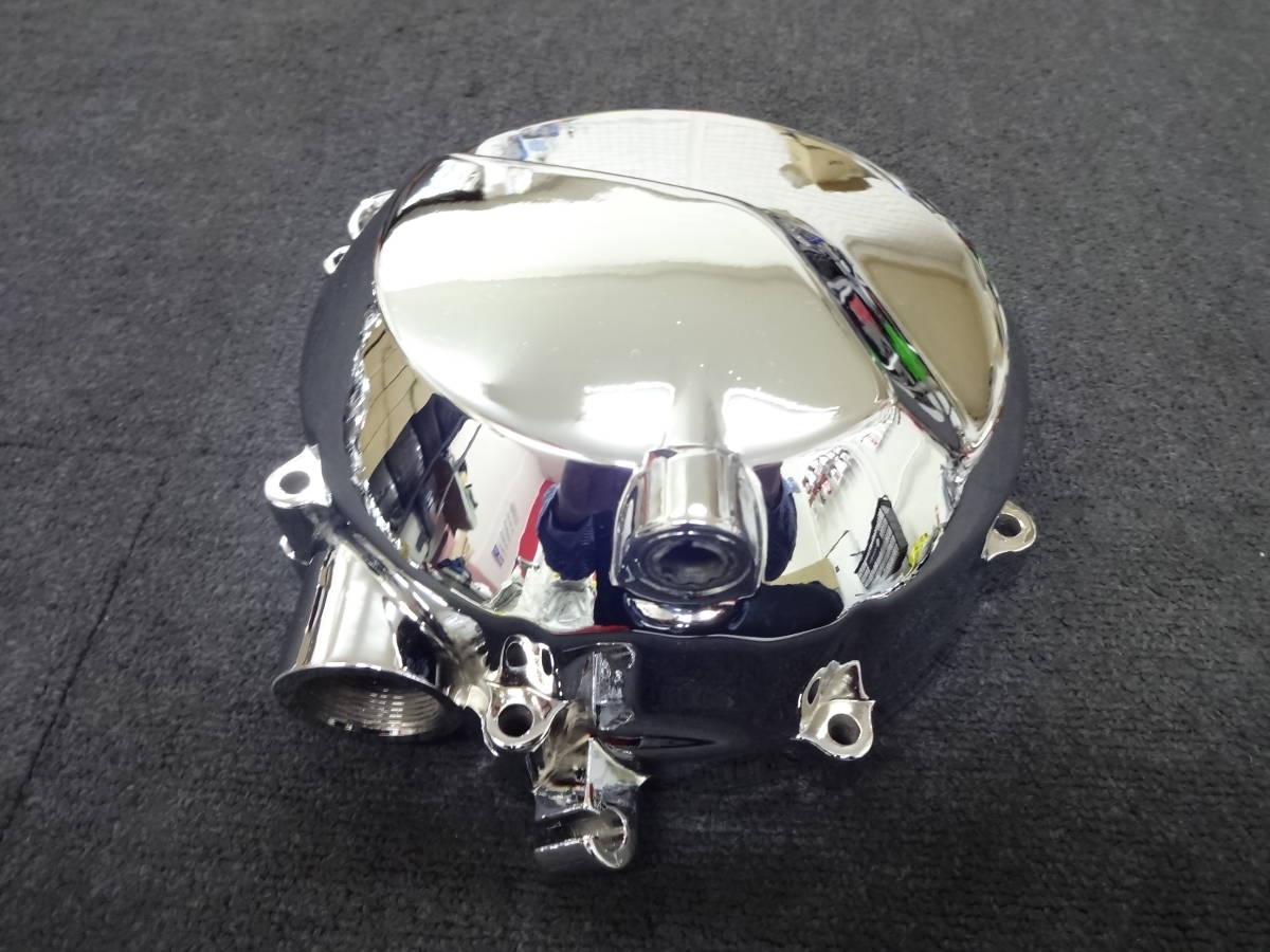 大阪魔人 GPZ400F クラッチカバー メッキ後未使用品(カワサキ用