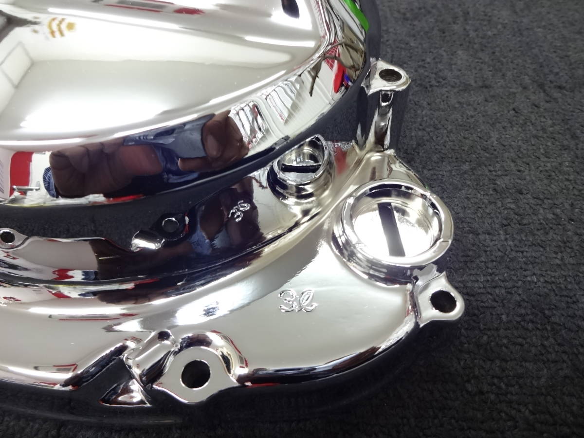 大阪魔人 GPZ400F クラッチカバー メッキ後未使用品(カワサキ用