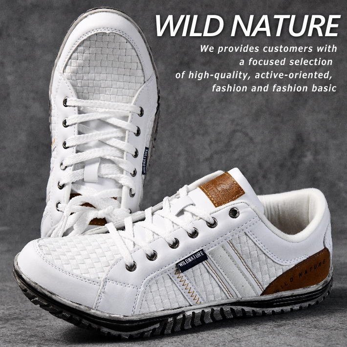 訳あり スニーカー メンズ Wild Nature ワイルドネイチャー 靴 シューズ おしゃれ 編み込み Wn3793 25 5cm ホワイト 1円 スタート 25 5cm 売買されたオークション情報 Yahooの商品情報をアーカイブ公開 オークファン Aucfan Com