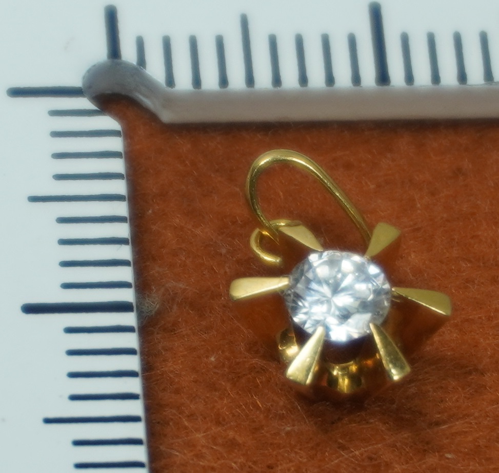 ♢容音♢K18 大粒ゴシェナイト5.25ct チャ―ム ペンダントトップ キュービックジルコニア k18 ペンダントトップ 大網てんとう虫 E9-949