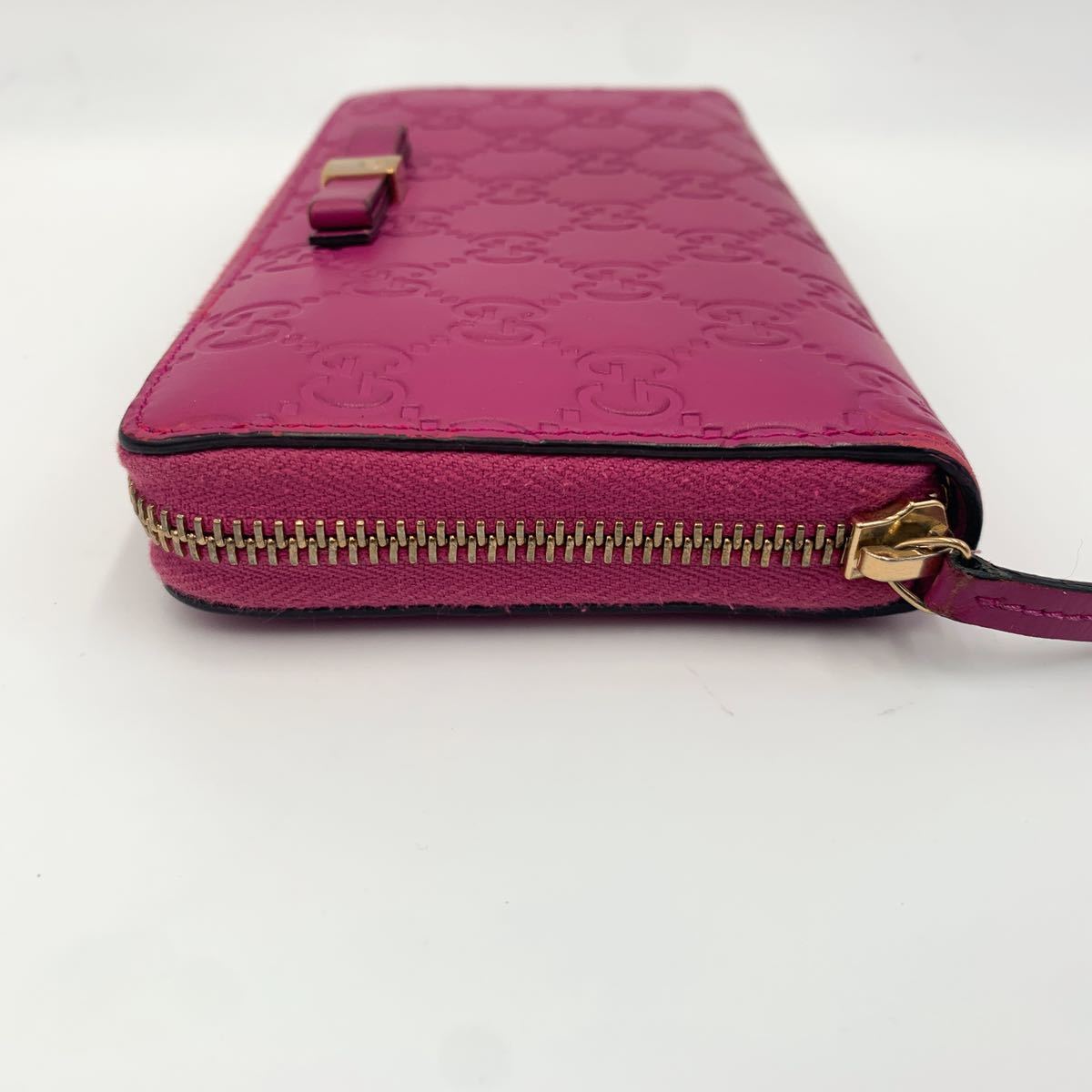 1円《極美品》GUCCI グッチ ラウンドジップ ラウンドファスナー 長財布  