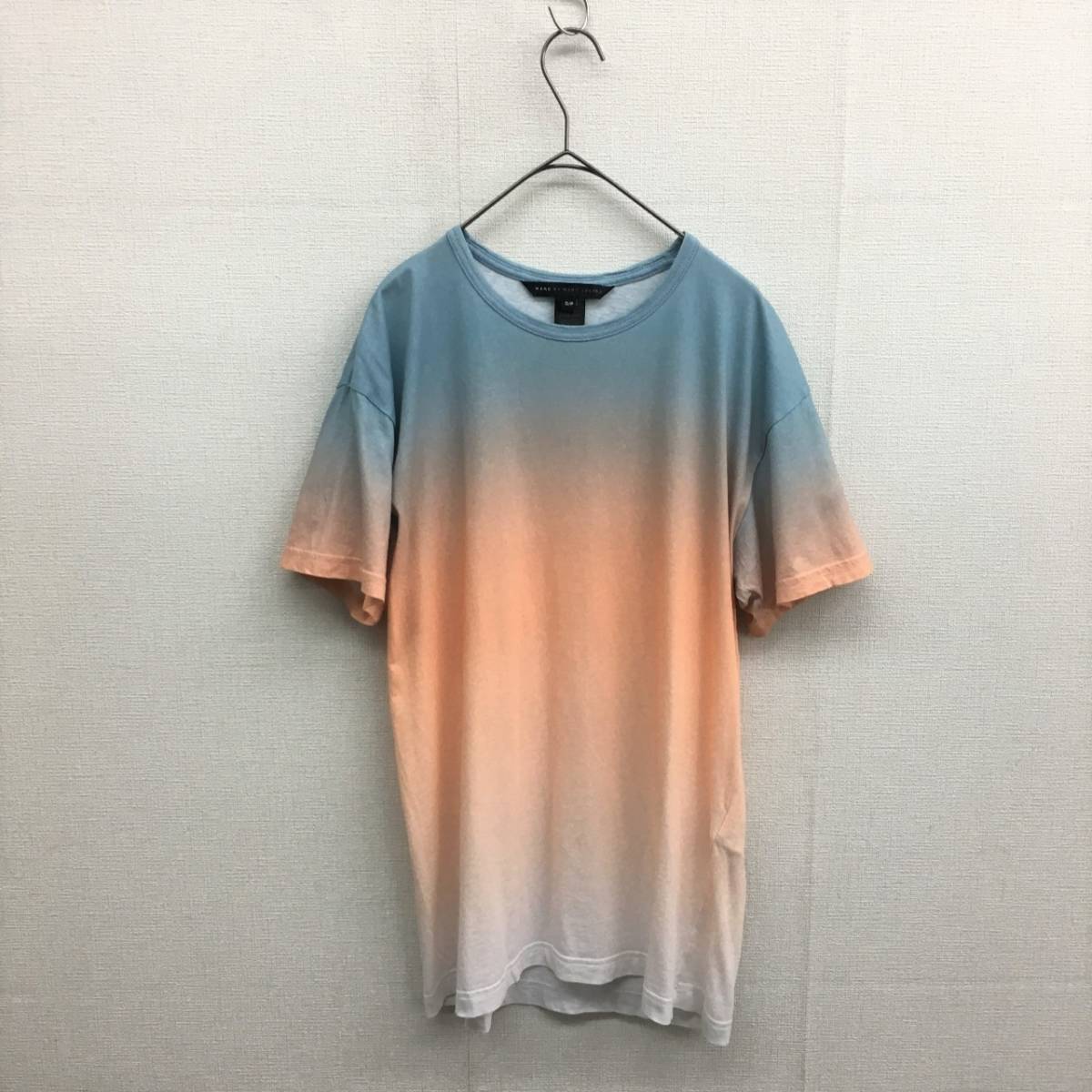 EZ2602○MARK BY MARK JACOBS 半袖 Tシャツ○S/P○ブルー × オレンジ 
