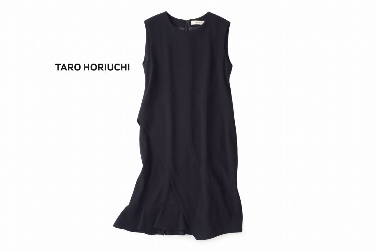 レディース 極美品◇TARO HORIUCHI レイヤードワンピース 黒 新品タグ付き