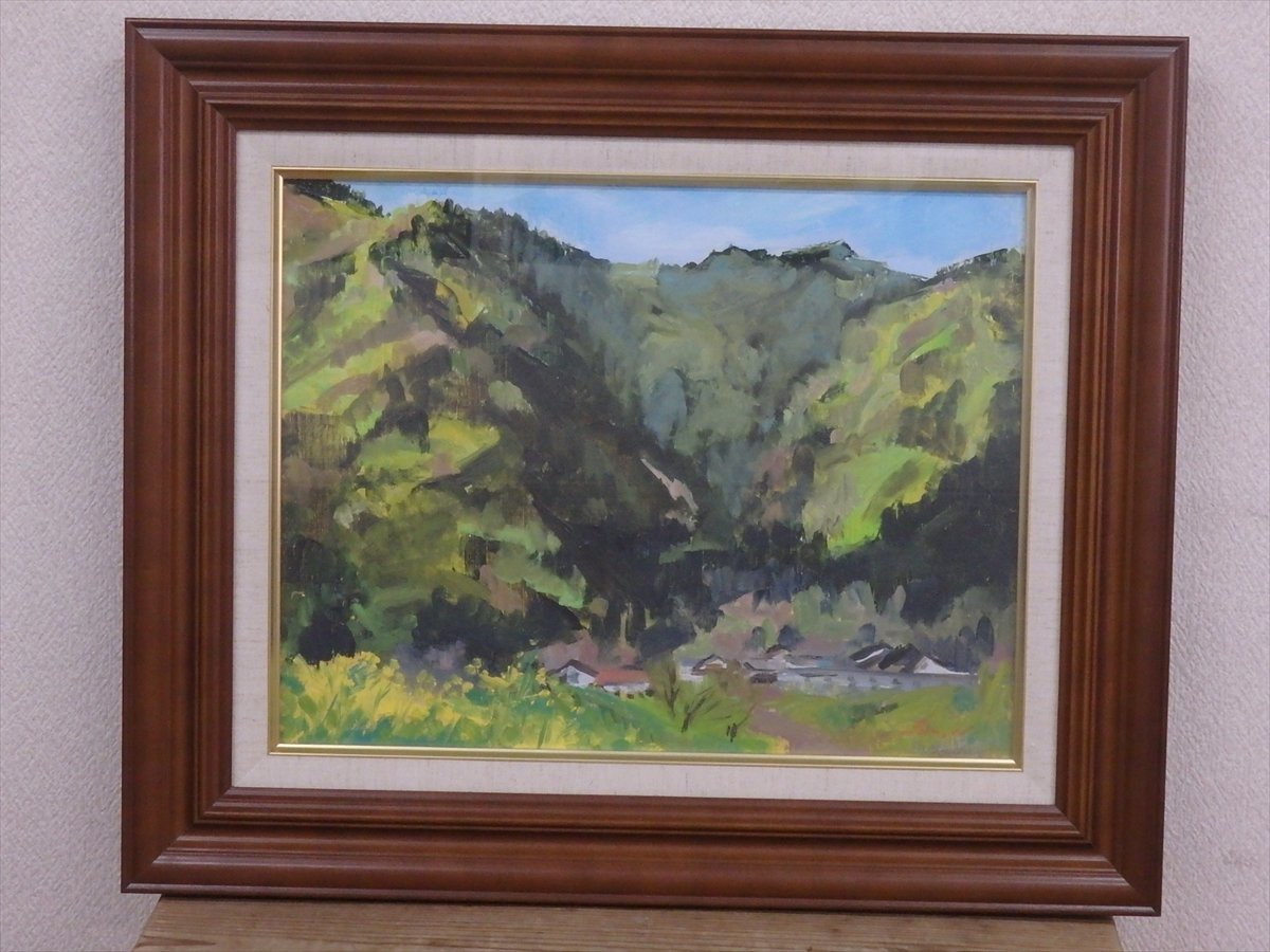 小西太郎 肉筆 真作油彩画 北アルプス F6サイズ 額縁 美術品 風景画