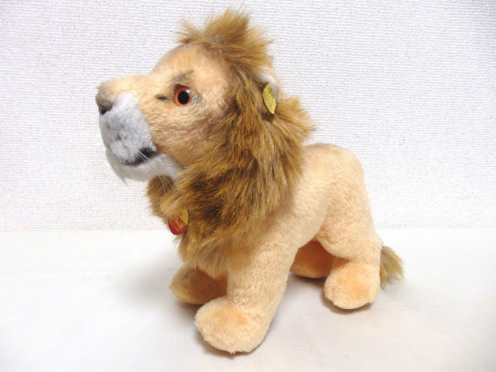 steiffシュタイフ/ ビンテージ・ライオンのレオ /25cm・ID完品