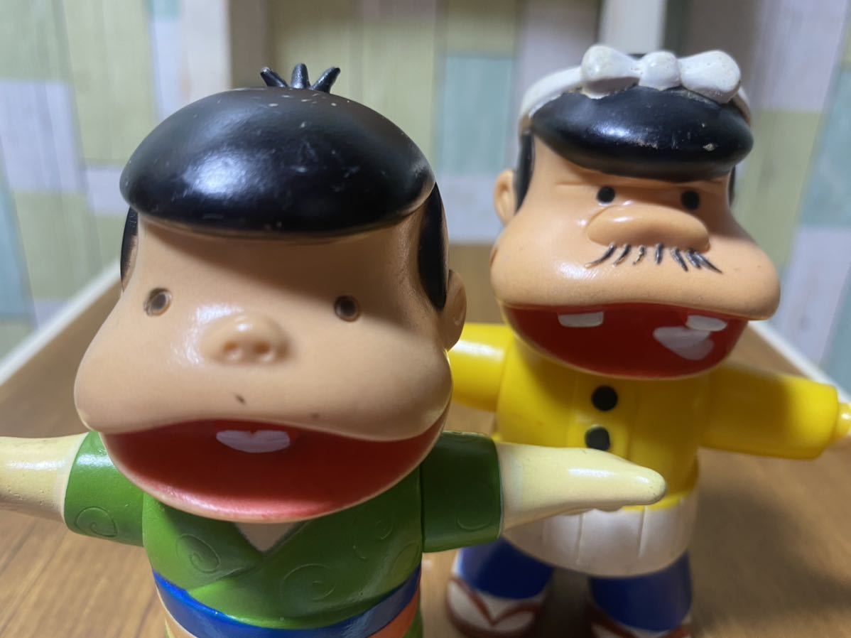 天才バカボン ＋ バカボンのパパ 丸越 ソフビ人形 当時物 2個セット 