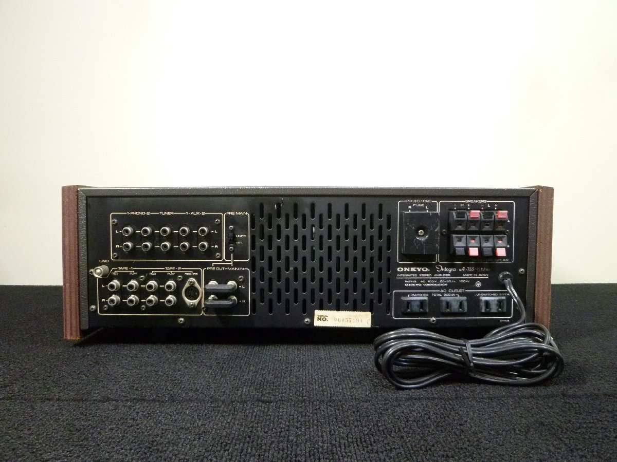 70's ONKYO Integra A-755nII⁄100 ステレオアンプ ONKYO INTEGRA A