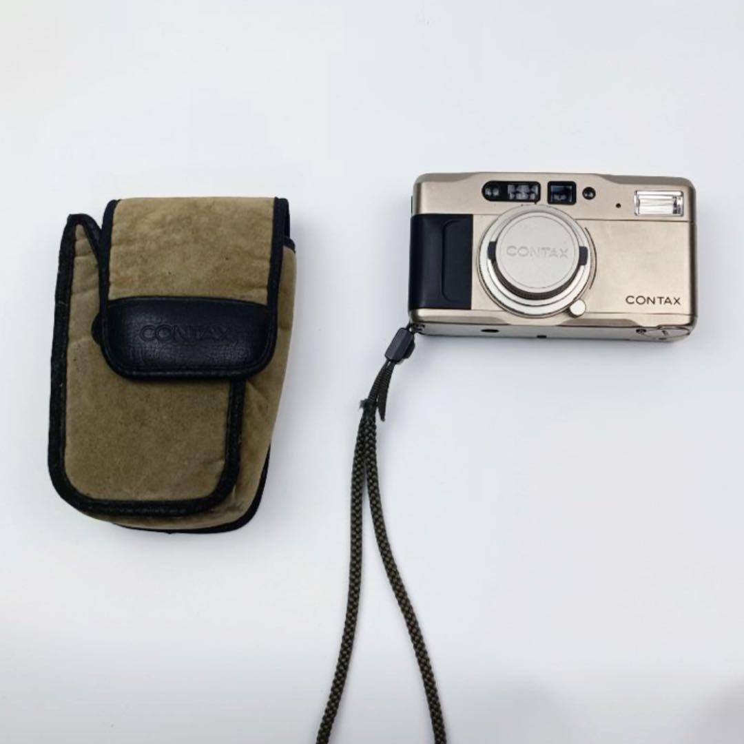 CONTAX Tvs シルバー コンパクトフィルムカメラ ジャンク品 CONTAX Tvs シルバー コンパクトフィルムカメラ ジャンク品 中古