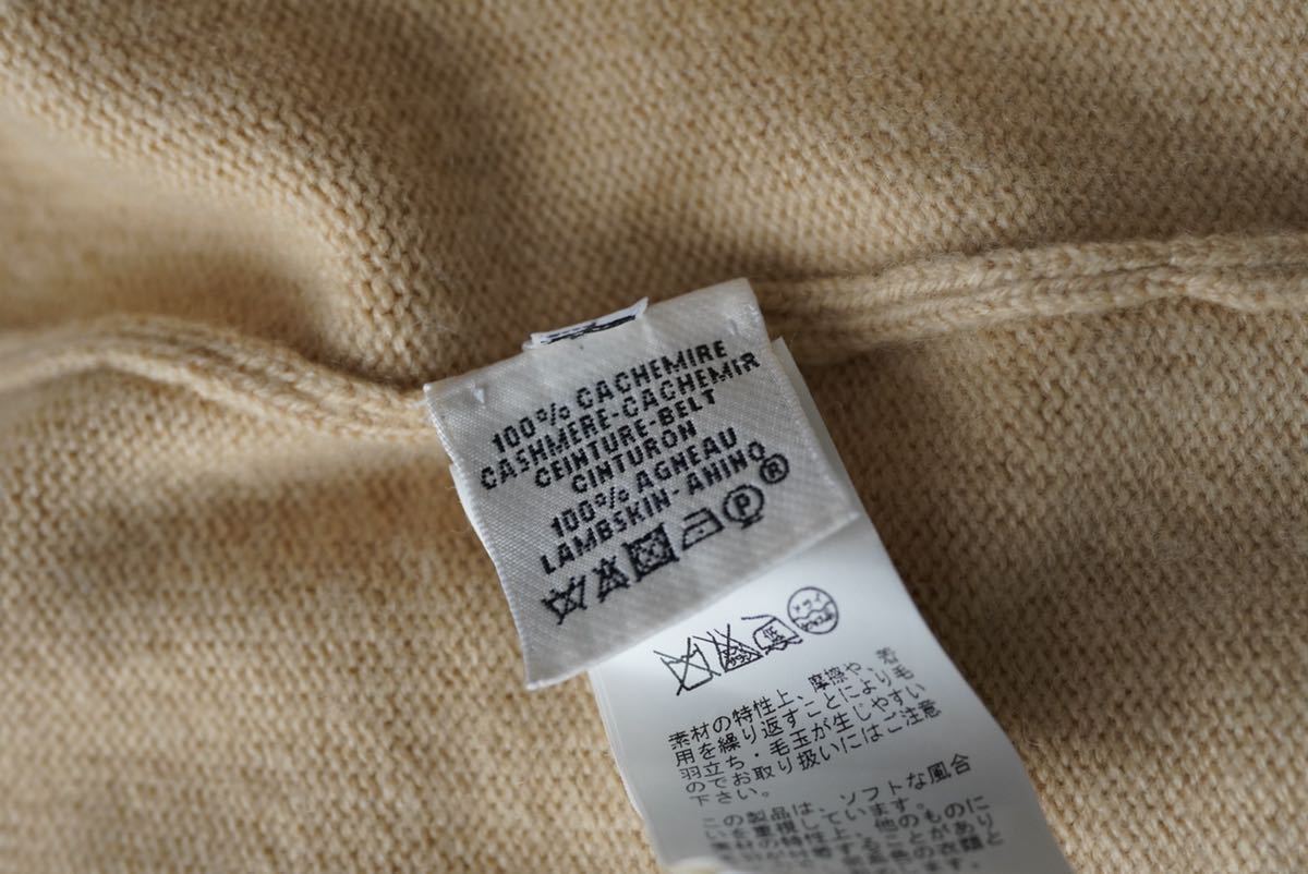 Late 2010 HERMES CACHEMIR YELLOW CARDIGAN エルメス カシミア カーディガン マルジェラ ゴルチェ Hermes Cashmere - 2010s 30cm Jacket