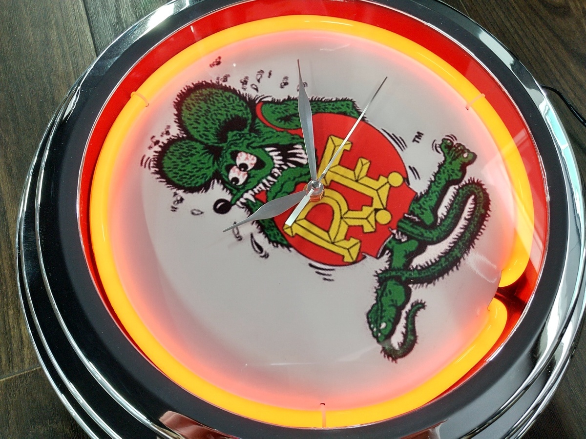 ネオン時計 / ネオンクロック ラットフィンク (Rat Fink / R.F.