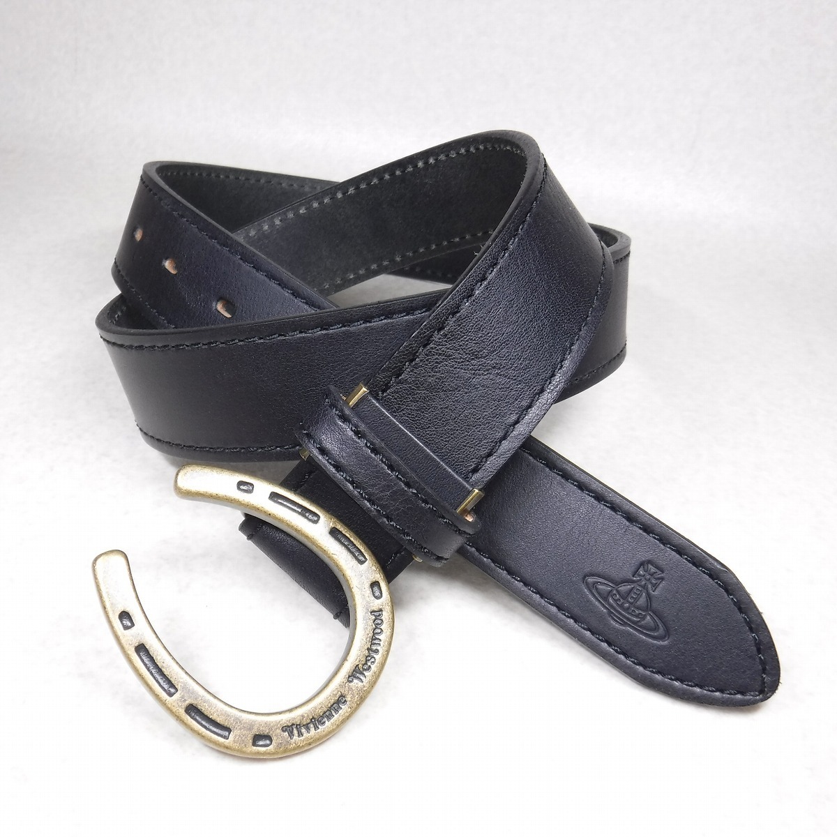 Vivienne Westwood サイズ バックル ブラック ベルト メンズ レザー ヴィヴィアンウエストウッド 世界有名な ヴィヴィアンウエストウッド