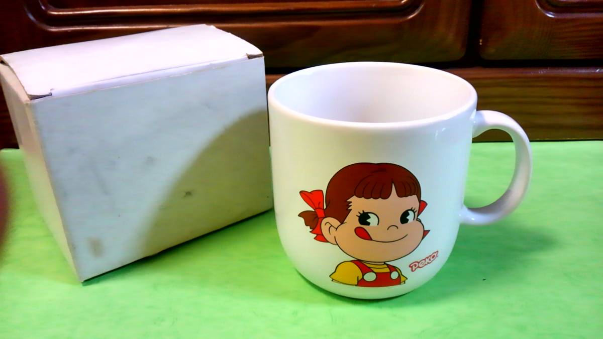 FUJIYA 不二家 ペコちゃん ビッグマグカップ キャラクター 陶器 昭和 