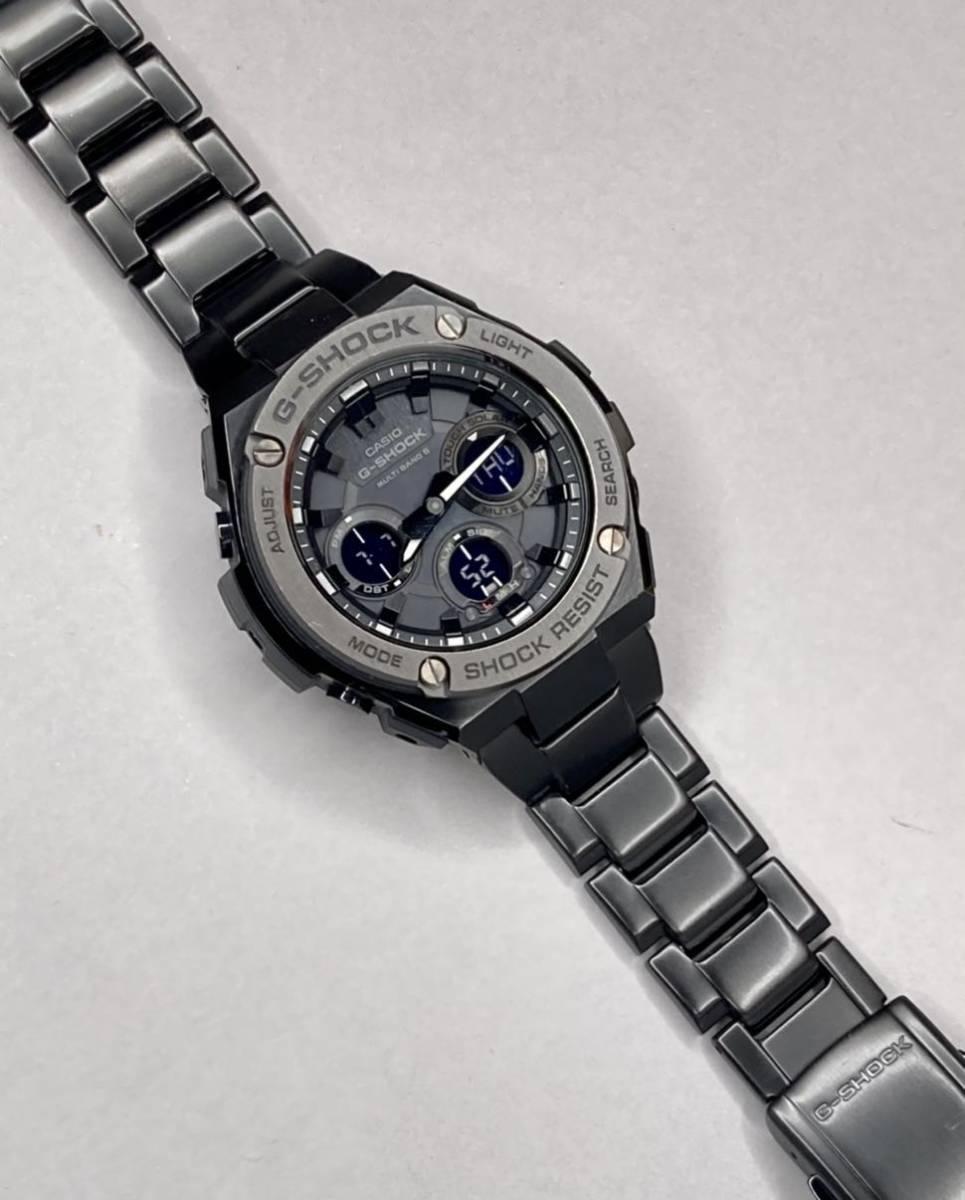 極美品 箱説付G-SHOCK GST-W110BD-1BJF G-STEEL/Gスチール タフ 