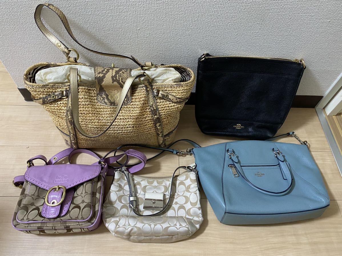 【ブランドまとめ】coach バッグ レディース トートバッグ ショルダーバッグ パイソン 5点まとめ コーチ COACH トートバッグ COACH」 2WAYバッグ 0