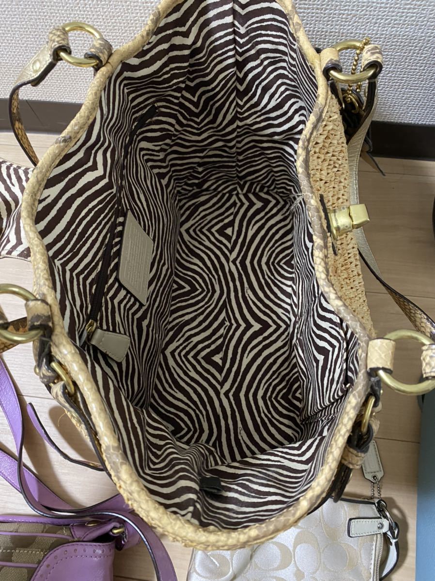【ブランドまとめ】coach バッグ レディース トートバッグ ショルダーバッグ パイソン 5点まとめ コーチ COACH トートバッグ COACH」 2WAYバッグ 0