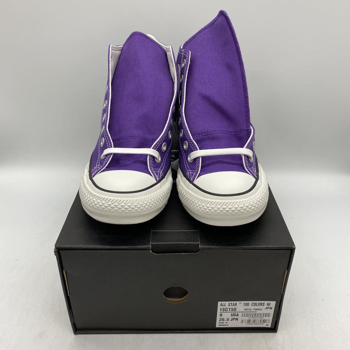 26.5cm】新品 CONVERSE ALL STAR 100 COLORS HI ROYALE PURPLE 