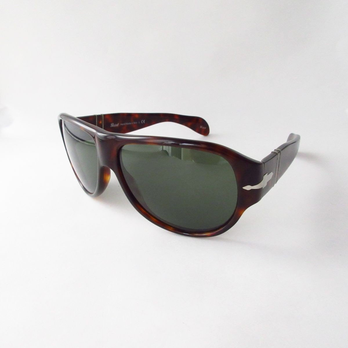 美品 Persol ペルソール べっ甲柄 セルフレーム フルリム ウェリントン サングラス アイウェア 2943-S 59□13 ブラウン 茶 064
