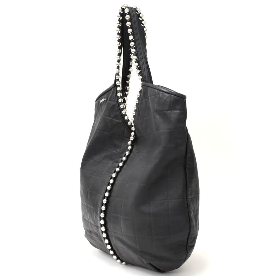 1円 ◆美品 FURLA フルラ トートバッグ ハンドバッグ ベル スタッズ ステッチエンボス レザー ブラック◆〇Bep トートバッグ レディース フルラ FURLA（エナメル ・ トートバッグ）のフリマアイテム一覧