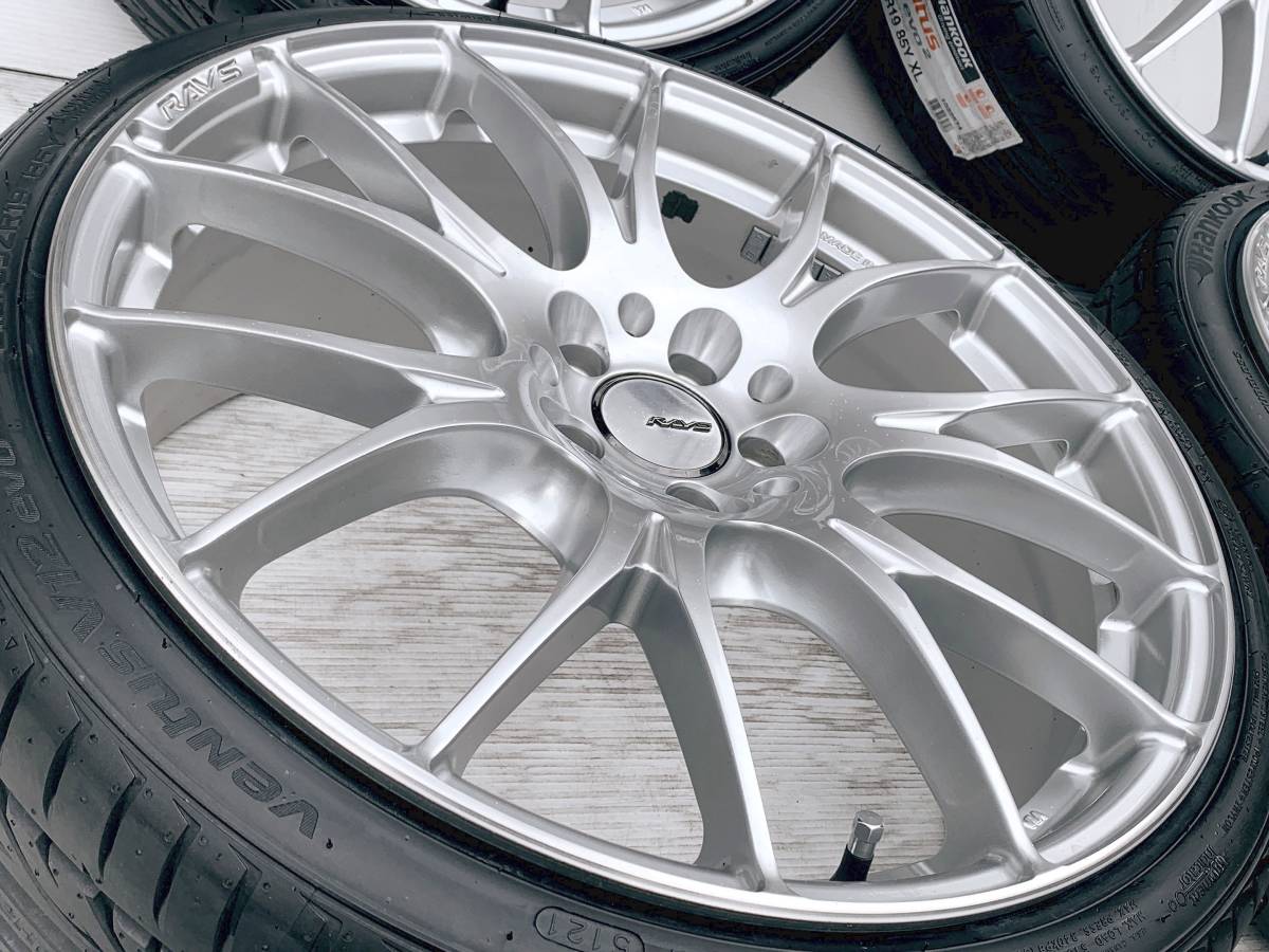 新品タイヤ付！美品！RAYS HOMURA 2×7 19インチ PCD100 5H 8J+48 