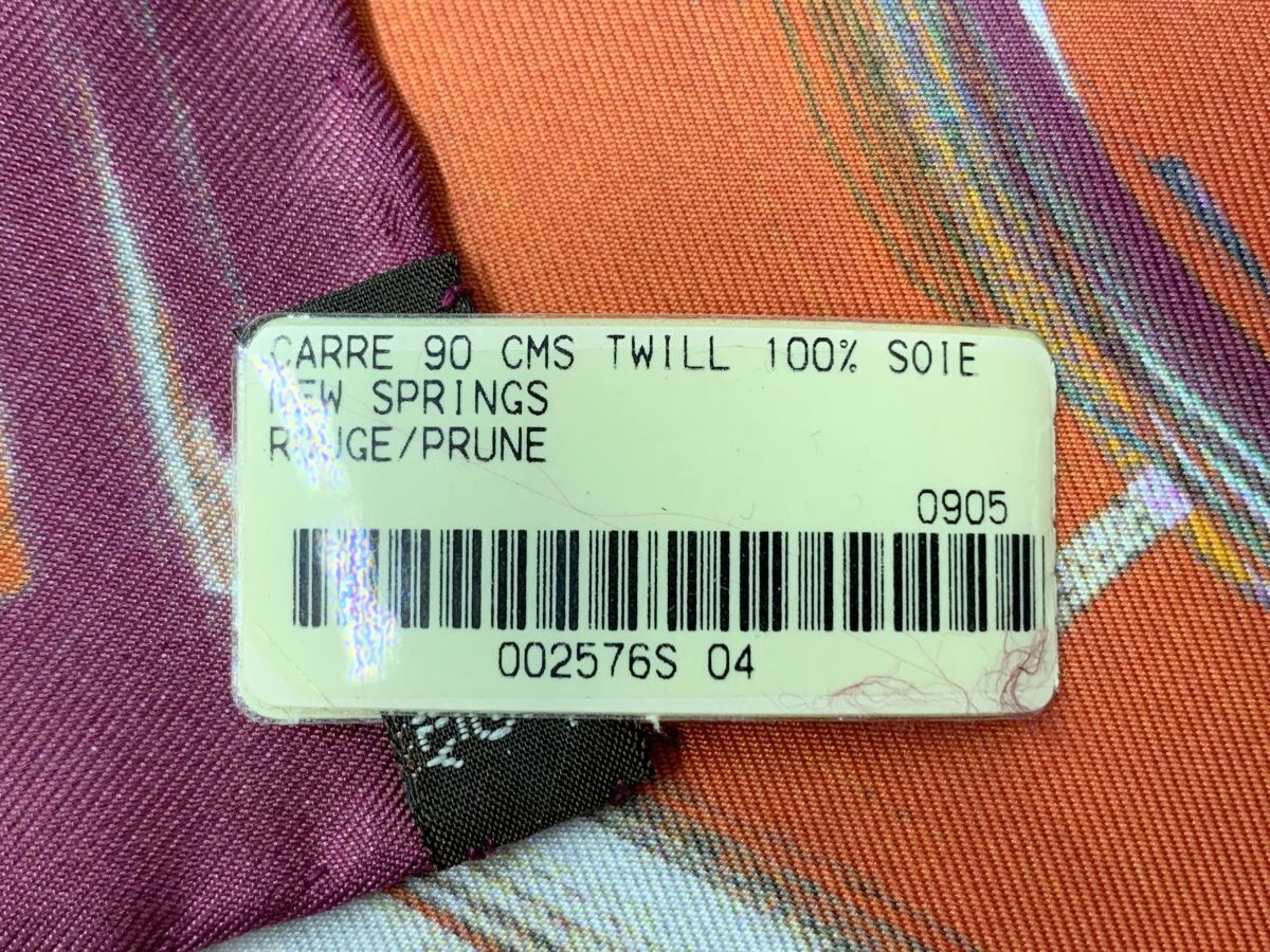 V008-I37-525 HERMES エルメス スカーフ カレ90 NEW SPRINGS 