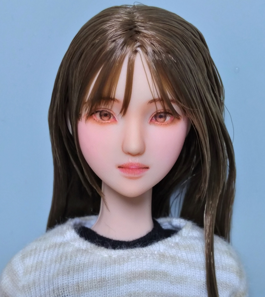 1/6 カスタムヘッド：Ju02(オビツ27-01植毛ヘッド・ナチュラル肌) (pロ