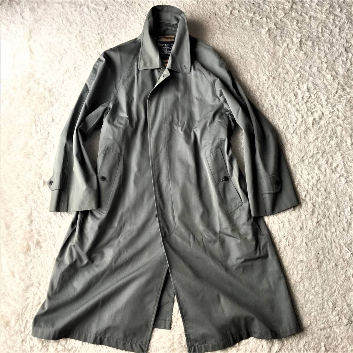 大人気，爆買い 別格圧巻!! BURBERRY ノバチェック 比翼仕立て 王道