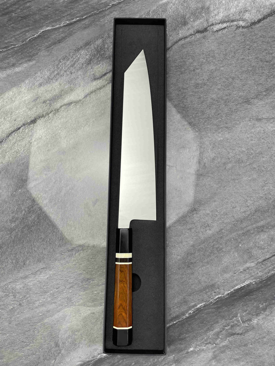 鬼反り切付型 V金10号 9層クラッド鋼 牛刀 包丁 22cm