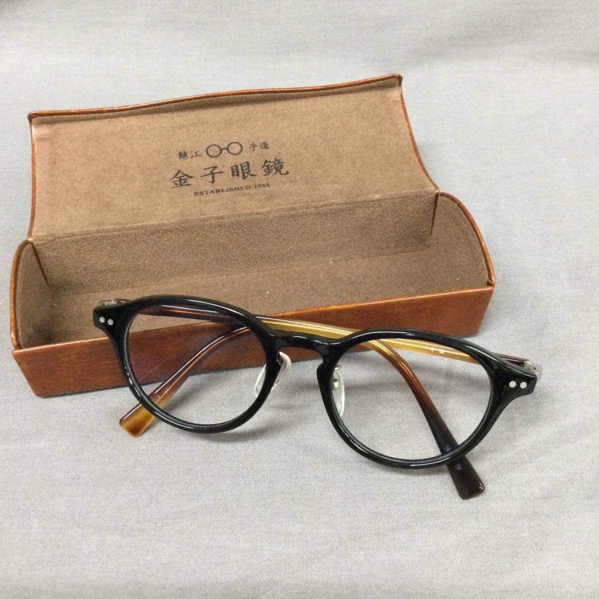 040713 209889 金子眼鏡 カネコメガネ T-269 BK 恒眸作 度入り 鯖江 手 