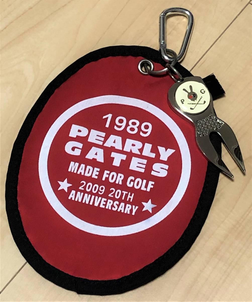 PEARLY GATES ロゴグリーンフォーク＆マーカー GATESボールクリーナー