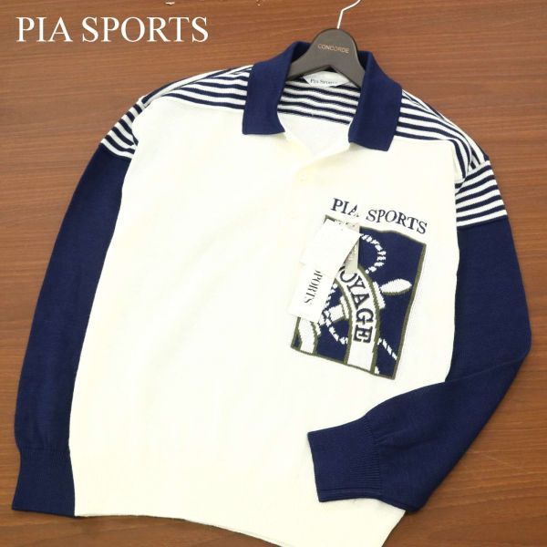  PIA SPORTS ピアスポーツ 春夏 刺繍 襟付き 麻 リネン ニット セーター Sz.IV メンズ ライカ 日本製 C2T06535_7#J(ピアスポーツ)｜売買されたオークション情報、yahooの商品情報をアーカイブ公開 - オ ピアスポーツ